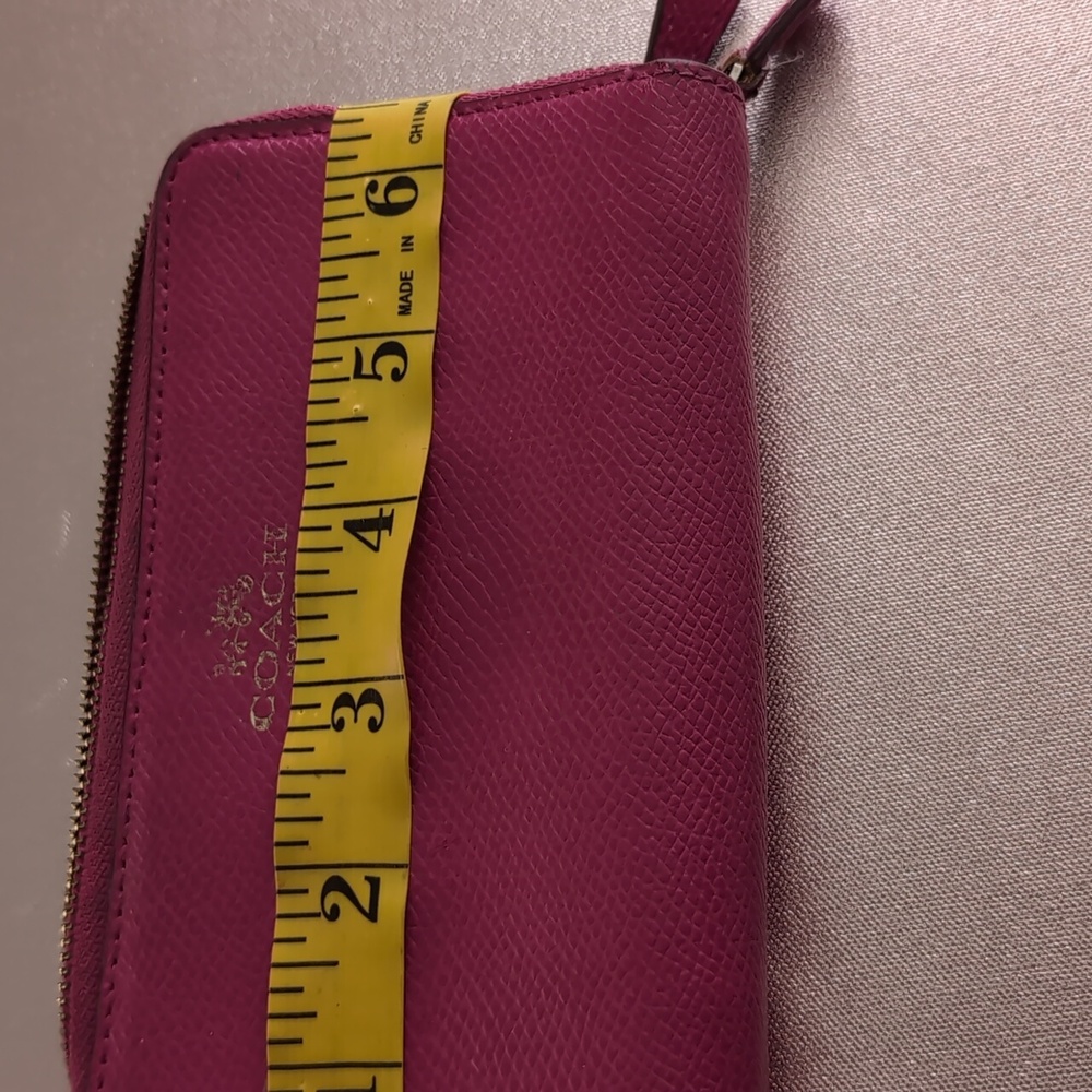 Coach Pink Leather Continental Wallet/Wristlet - Picture 12 of 12